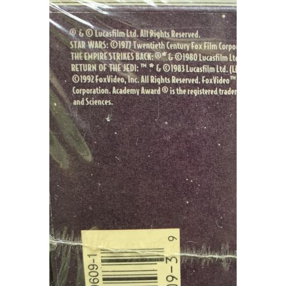Vintage CBS Fox 1992 VHS Star Wars Trilogy Box Set SEALED NEW - Picture 10 of 10